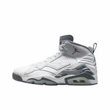 Jordan White and Gray High-Top Sneakers