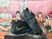 Nike Black Basketball Shoes with Metallic Swoosh