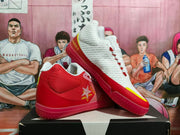 Converse White and Red Low-Top Sneakers