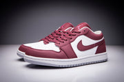 Jordan Air Jordan 1 Low White Burgundy Sneakers