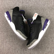 Jordan 3 Court Purple Black Sneakers CT8532-050