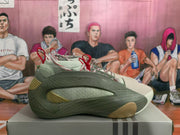 Green Red and Cream Sneakers