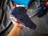 Jordan 6 Charity Women's High-Top Sneakers Navy Red