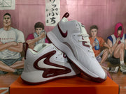 Nike Zoom Basketball Sneakers White and Burgundy
