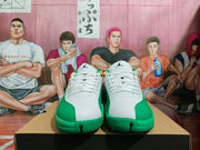 Jordan White Green Basketball Sneakers
