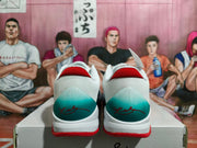 Nike Basketball Sneakers White Teal Red Horse-Year Design