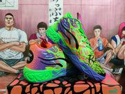 Puma Purple Green Basketball Sneakers