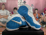 Nike Foamposite Basketball Sneakers White Blue