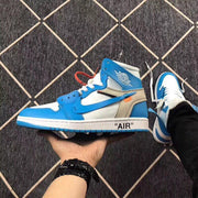 Jordan Air Jordan 1 Blue and White High-Top Sneakers