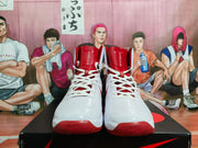 Nike Hyperdunk White and Red High-Top Basketball Shoes