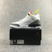 Jordan 3 White Cement Sneakers in White and Grey