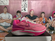 Nike Basketball Sneakers Pink and White Breast Cancer Style