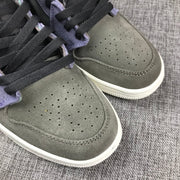 Jordan 1 Mid Gray Purple Sneakers 852842-203