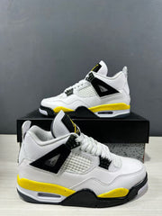Jordan Air Jordan 4 White Yellow Retro Basketball Sneakers IO2468-102
