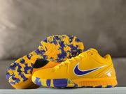 Nike Kobe 4 Basketball Sneakers Yellow Purple