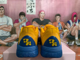 Yellow and Blue Basketball Sneakers