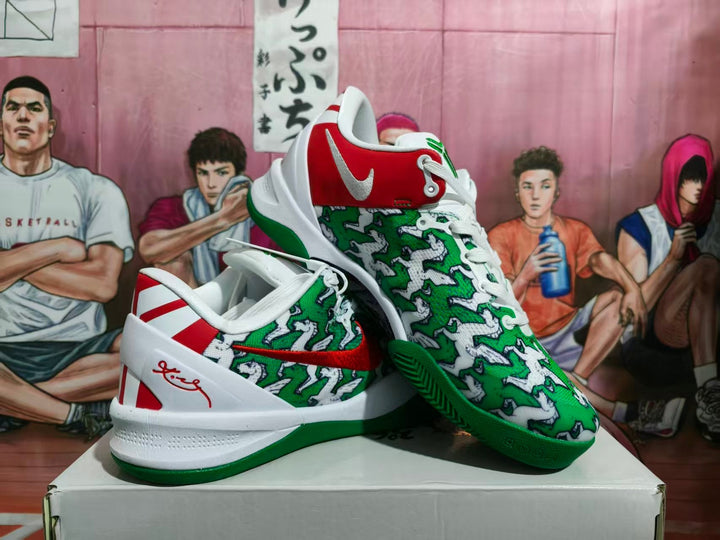 Nike Basketball Sneakers Green White Red