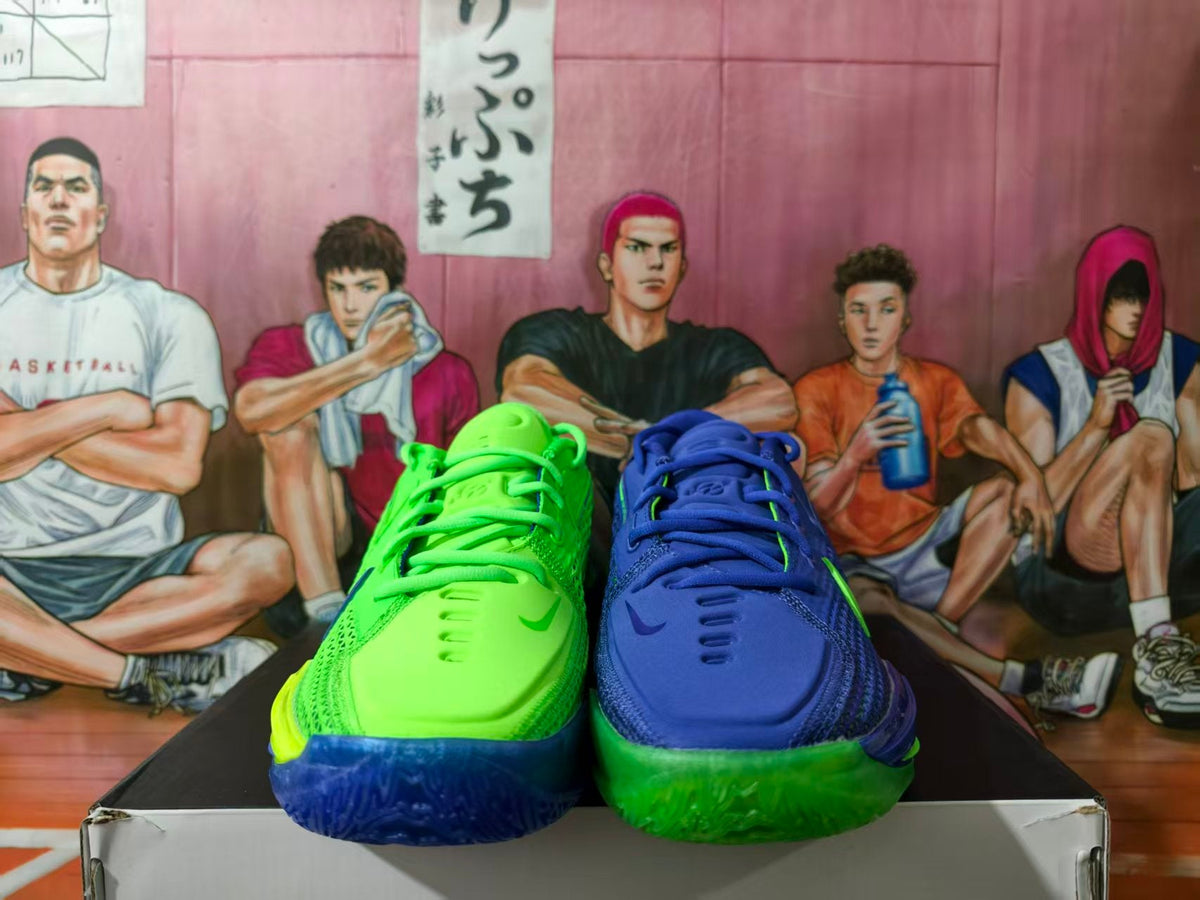 Nike GT Basketball Shoes in Blue and Volt Green