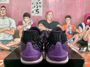 Nike Black and Purple Basketball Sneakers