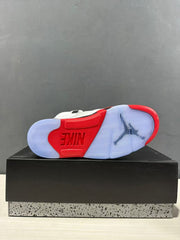 Jordan Air Jordan 5 Fire Red Black Tongue Sneakers White Red