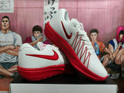 Nike LeBron 17 Low White and Red Basketball Shoes