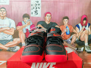 Nike Black/Red High-Top Sneakers with Air Detail