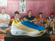 Jordan Basketball Shoes in Blue and Yellow
