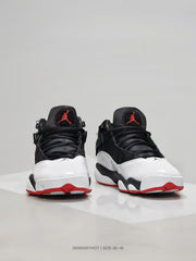 Jordan 6 Rings Black White Red Sneakers