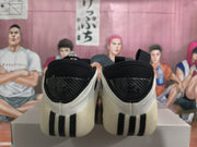 White and Black Sculpted Sole Sneakers