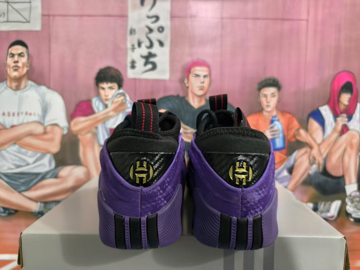 Black and Purple Basketball Sneakers