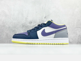 DJ4342-400 Navy and Purple Mismatched Sneakers