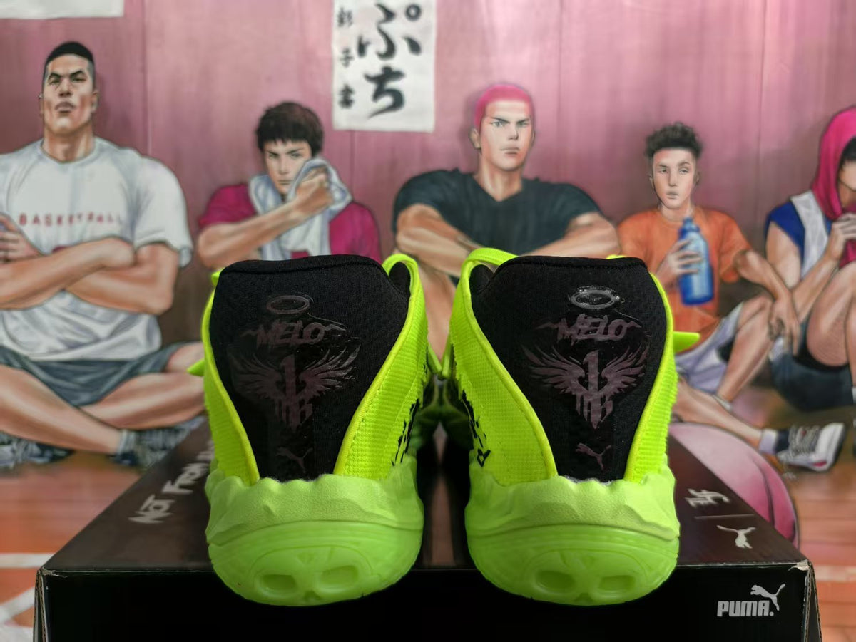 Puma Fluorescent Yellow Basketball Sneakers