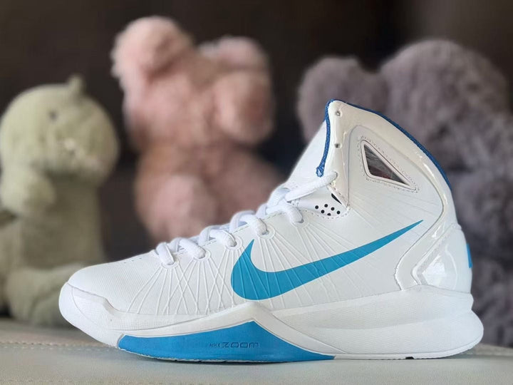 Nike HD2010 Kids Basketball Sneakers White Carolina Blue