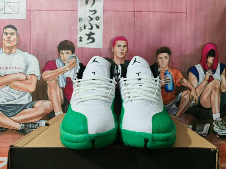 Jordan Jumpman Pro White and Green High-Top Sneakers