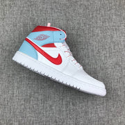 Jordan Air Jordan 1 Mid Ice Blue White Red 555112-104