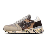 Premiata 483 Sneakers in Brown and Beige