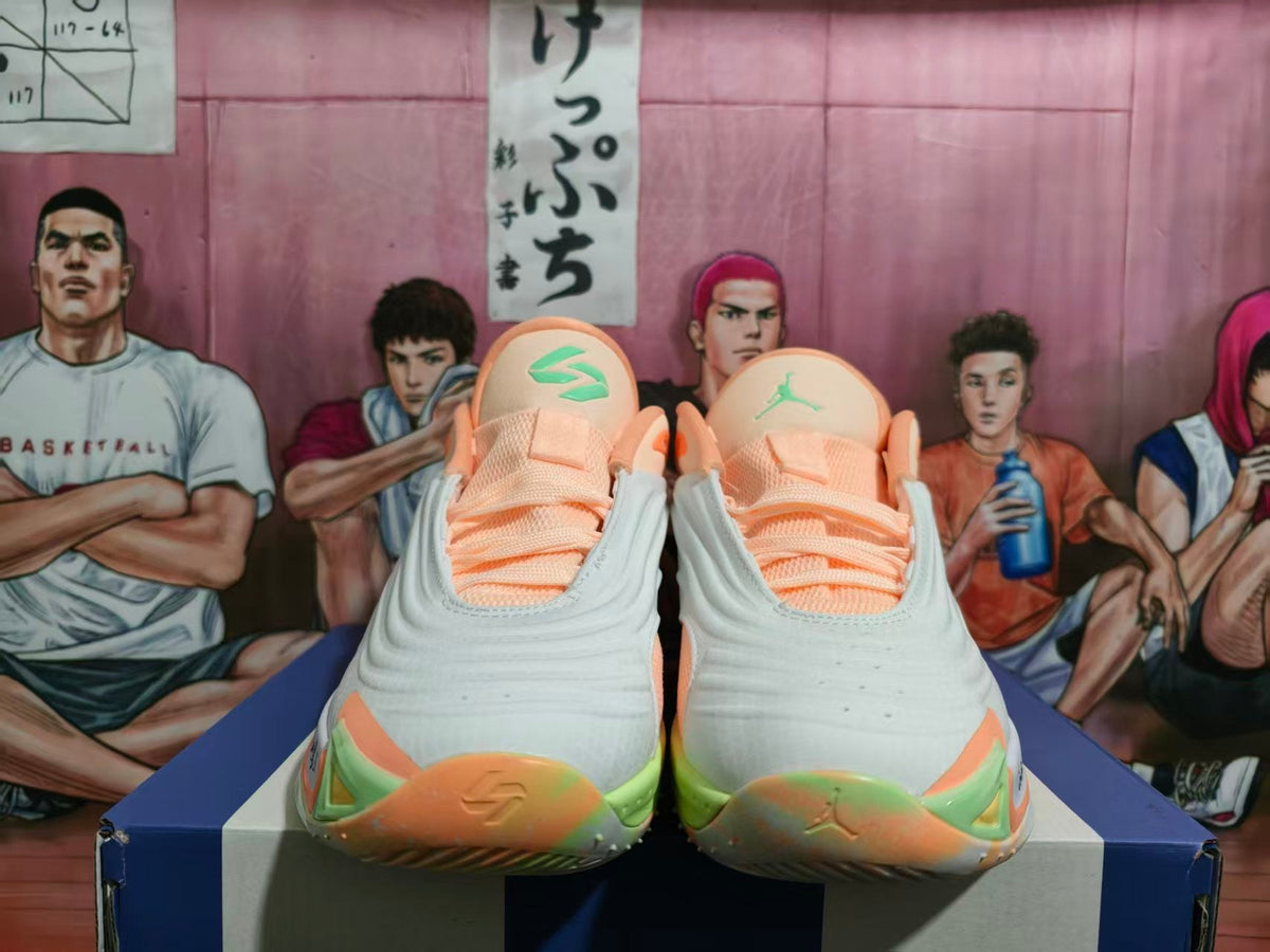 Li-Ning Wade All City Basketball Shoes Peach Green
