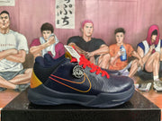 Nike PE Basketball Sneakers Navy Red Orange