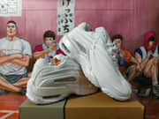 White Chunky Sneakers with Layered Panels