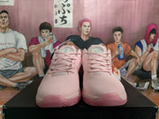 Nike Pink Basketball Sneakers with Dark Pink Swoosh