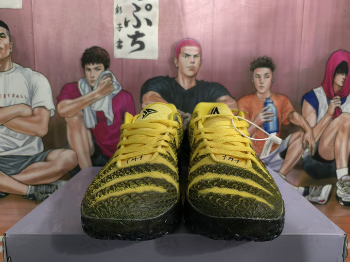 Nike Yellow and Black Basketball Sneakers