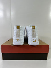 Jordan Air Jordan 12 Retro Phantom White Metallic Gold Sneakers