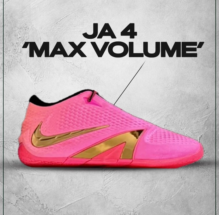 Nike JA 4 Max Volume Pink Gold Basketball Sneakers 519-3