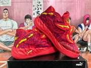 PUMA Red and Purple Basketball Sneakers