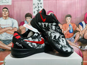 Nike Black and Red Basketball Sneakers