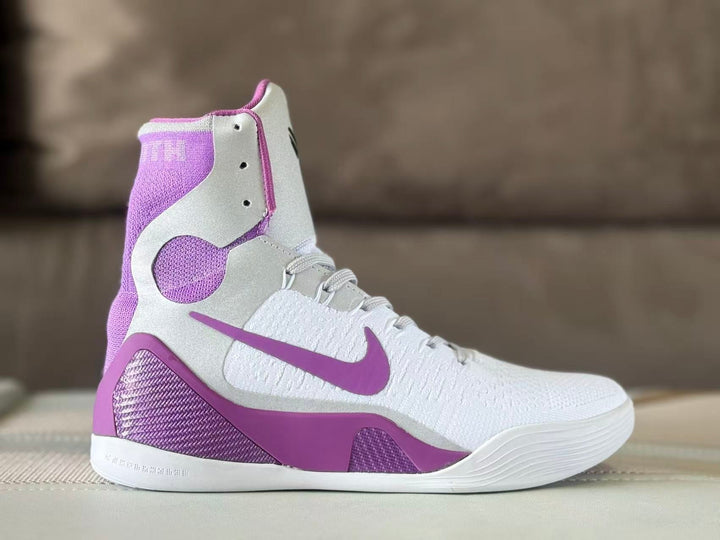Nike Kobe 9 High Basketball Shoes White Purple