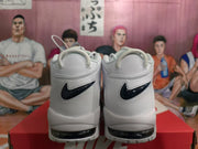Nike Air More Uptempo White Deep Blue Sneakers