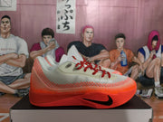 Nike Basketball Shoes White and Bright Orange