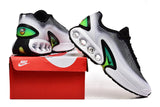 Nike Air Max Sneakers in White, Black and Volt Green