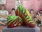 Nike Sneakers Red Green Gradient Basketball Style